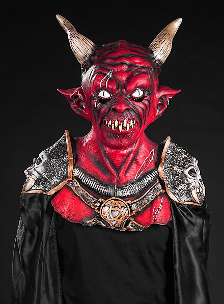 Cornes Halloween Déguisement Homme Costume Démon Masque Deluxe Diable Lord Masque 
