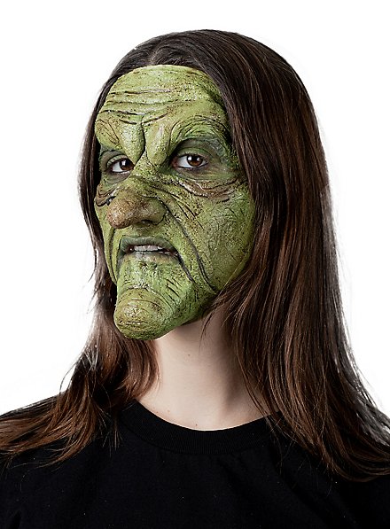 Masque Latex Sorcière Halloween - Vieille Dame Ridée Effrayante - Trous Ventilation - Pour Adulte Cosplay Fête