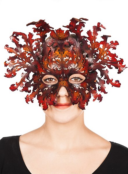 Masque en cuir - Baroque (marron)