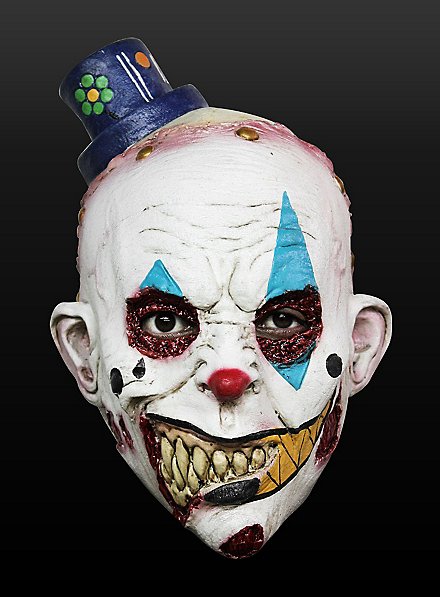 Masque Enfant de tête de clown ricanant en latex