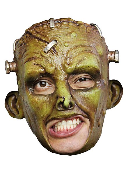 Masque Frankenstein vert sans menton en latex