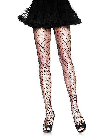 Medias De Red Negro-Plata