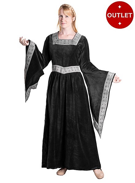 black medieval dress renaissance Mini Black Lace Dress 2XL main image 1