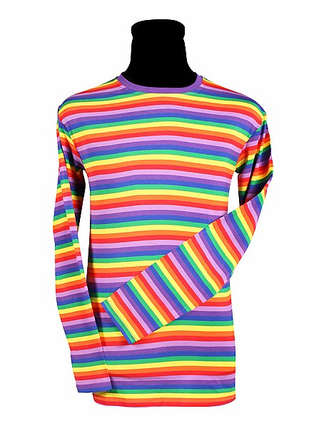 Men's striped shirt, long sleeves, colorful - suitable for everyday wear