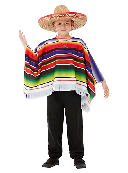 Mexikanischer Poncho Kostüm für Kinder