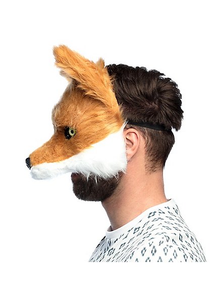 Maschera Volpe In Peluche - Mezza Maschera Per Carnevale E Feste - Foto 8