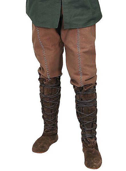 NANAMEEI Middeleeuwse broek voor heren, Vikingbroek, Piratenbroek, LARP- broek, Vintage Steampunk kostuum voor heren, grijs, M
