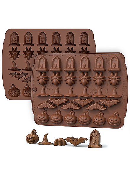 Moule En Silicone Tête De Mort Halloween - Pour Chocolat, Bonbons, Glaçons, Résine - Alimentaire, Va Au Four Et Congélateur