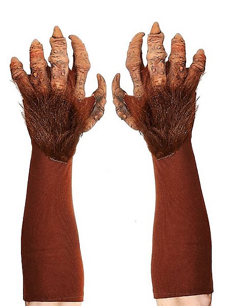 Monsterhände braun aus Latex