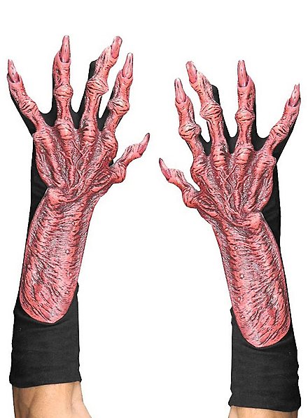 Monsterhände rot aus Latex