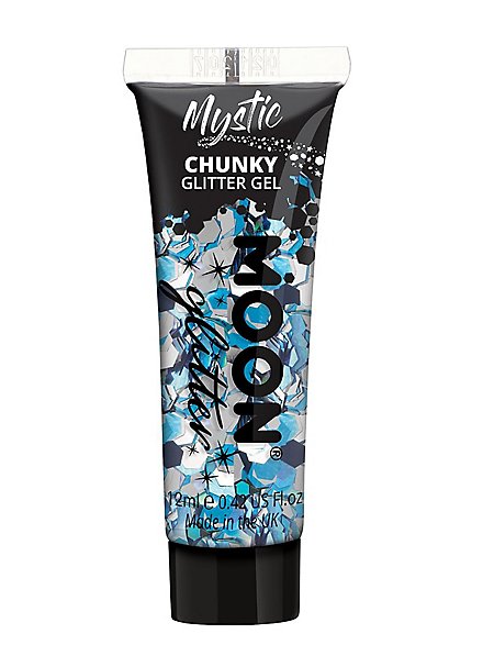 Moon Glitter Mystic Chunky Glitter Gel silber-blau 12 ml
