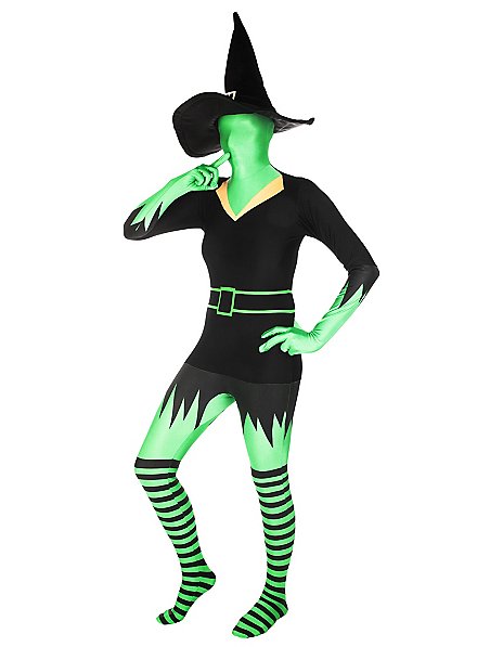 Morphsuit sorcière verte Déguisement intégral