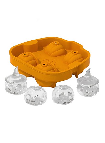 Moule en silicone pour glaçons et cuisson de citrouilles d'Halloween 4 grilles