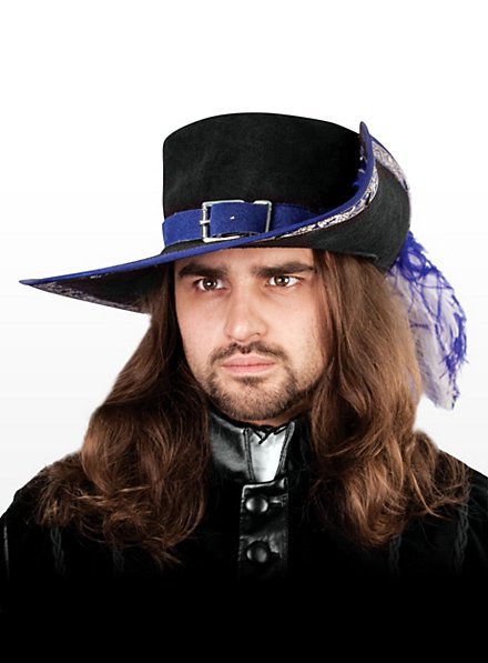 Musketeer Leather Hat blue 