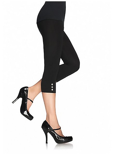 Naadloze Capri Legging Zwart