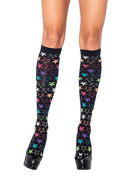 Neon Star Stockings