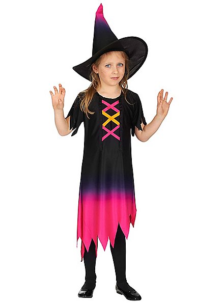 Neon witch costume for kids