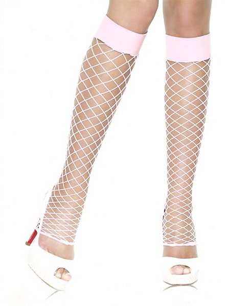 Net leg warmers pink
