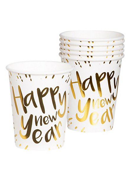 New Year's Eve paper cups 6 pieces