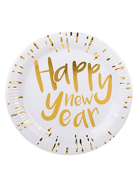 New Year's Eve paper plates 6 pieces