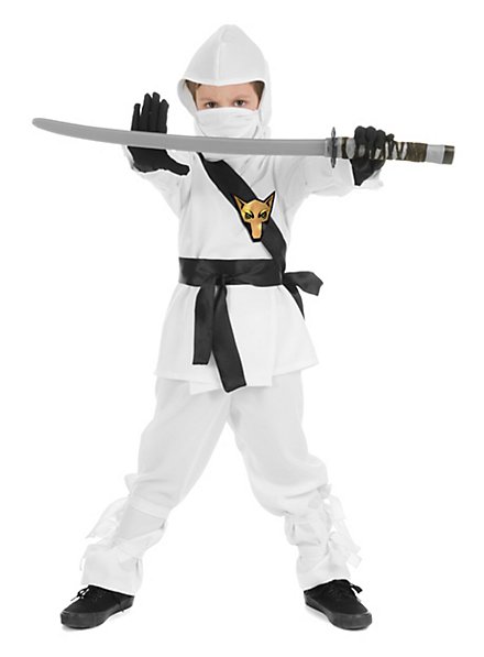 Ninja Kämpfer Kinderkostüm weiß