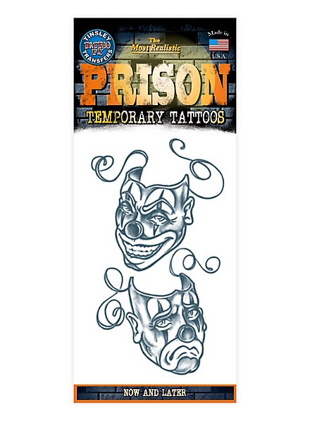 Now and Later Temporary Prison Tattoo