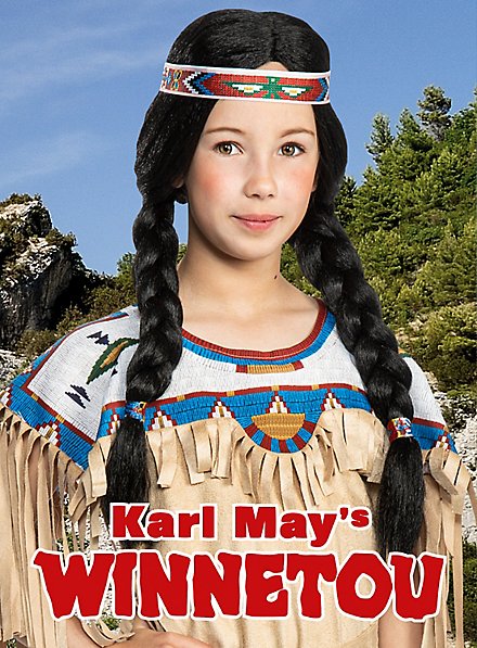 Maskworld Nscho-tschi-Haarband Für Indianer-Kostüm – Offizielle Winnetou-Lizenz, Bunte Ethno-Muster, Aus Polyester, Mind. 56 Cm Dehnbar