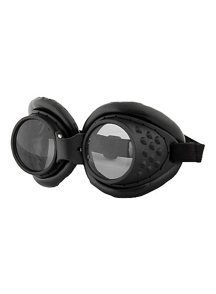 Occhiali da aviatore steampunk neri