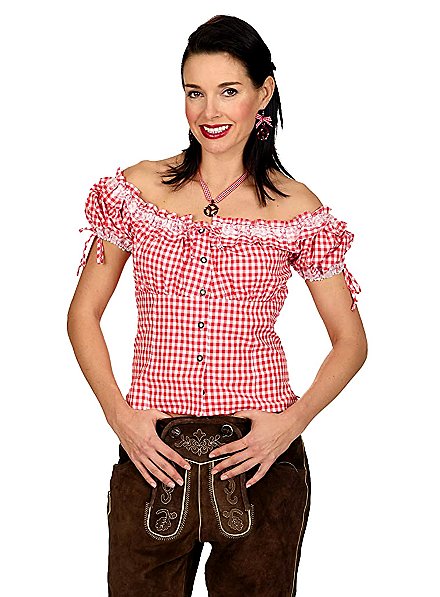 Oktoberfest blouse red and white