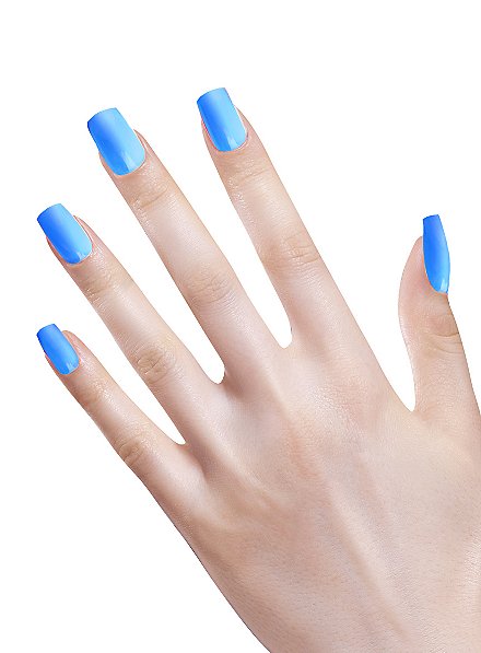 Ombre Fingernails neon blue