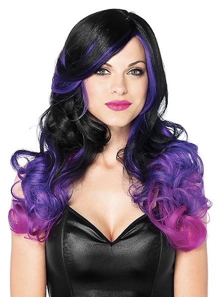 Ombré Wig purple-black