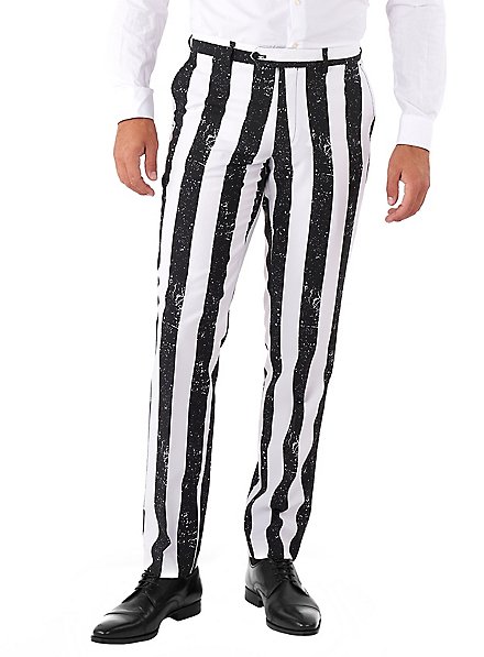Bioworld Tuta Intera Con Cappuccio Beetlejuice – Design Ufficiale Con Gessato E Dettagli Personaggio – Morbido Micropile – Costume Comodo Da Indoor - 3