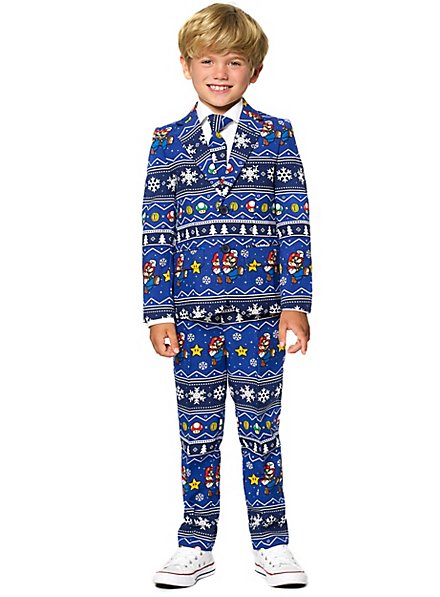 OppoSuits Boys Merry Mario Anzug für Kinder