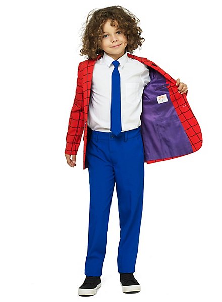 men's opposuits slim fit spider man suit & tie set