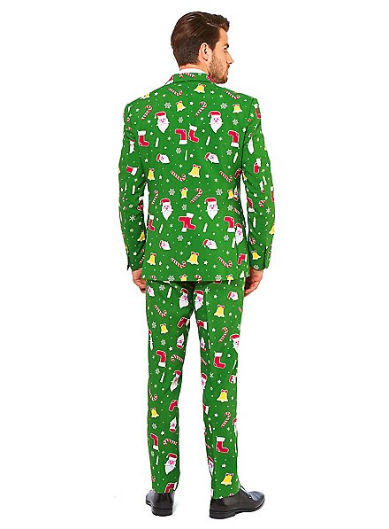 Suitmeister Weihnachtsanzug Herren - Leuchtender Weihnachtsbaum Anzug In Slim Fit