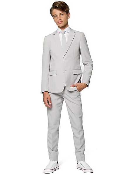 OppoSuits Teen Groovy Grey Anzug für Jugendliche