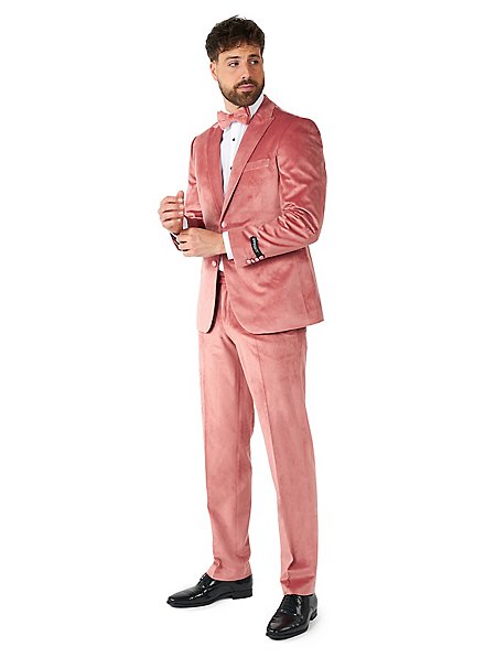 OppoSuits Vintage Pink Velvet Deluxe Velvet Suit