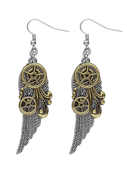 Orecchini steampunk ad alette