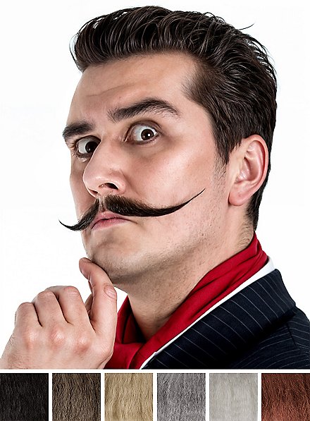 Overskæg Kunstner Med Ægte Hår