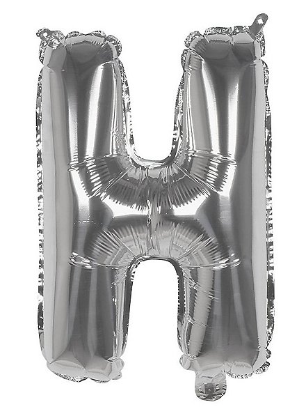 Palloncino in foil lettera H argento 36 cm