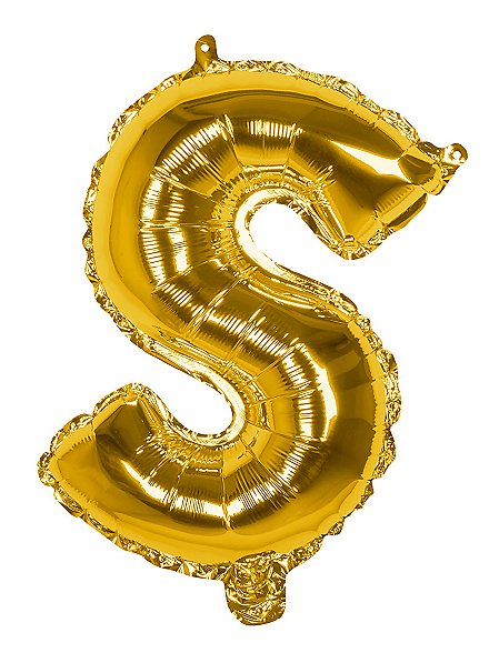Palloncino in foil lettera S oro 36 cm
