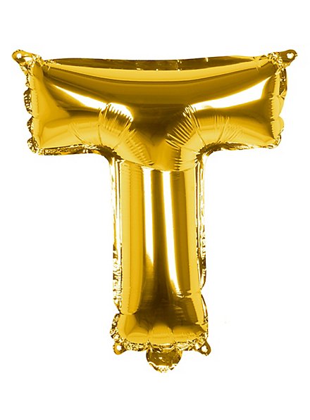 Palloncino in foil lettera T oro 36 cm