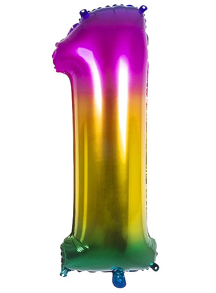Palloncino in foil numero 1 arcobaleno 86 cm