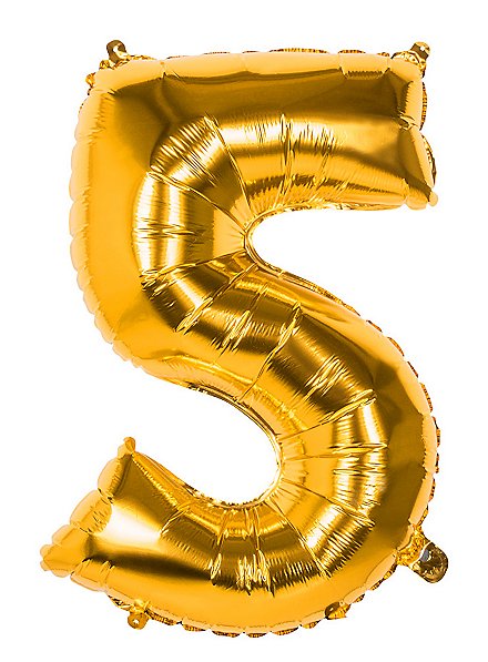 Palloncino in foil numero 5 oro 86 cm
