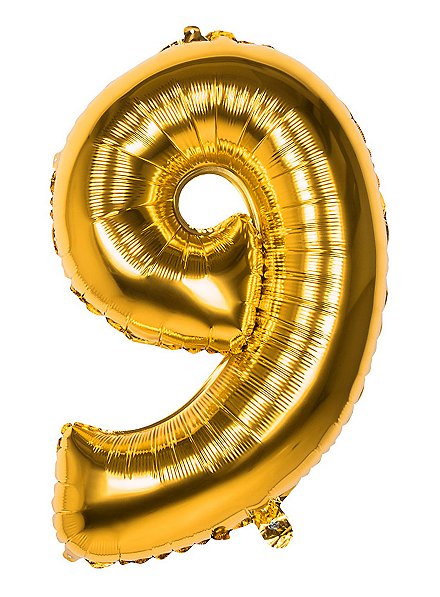 Palloncino in foil numero 9 oro 86 cm