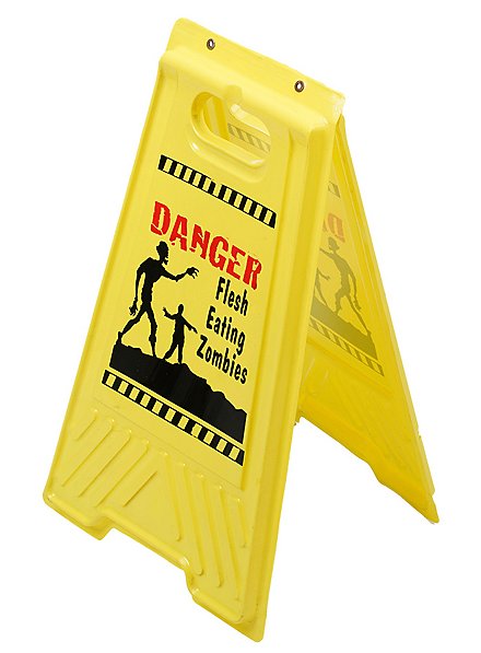 Panneau d'avertissement "Danger" Zombie Décoration d'Halloween