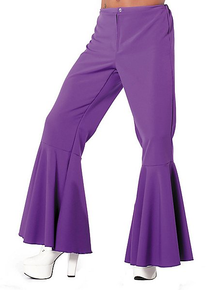 Pantaloni svasati da discoteca unisex viola