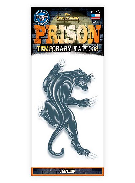 Panther Temporary Prison Tattoo