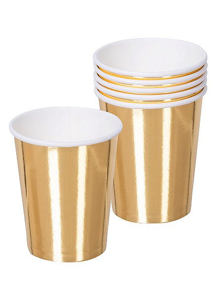paper cup gold 6 pieces