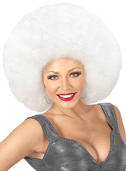 Parrucca Afro XXL bianca